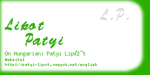 lipot patyi business card